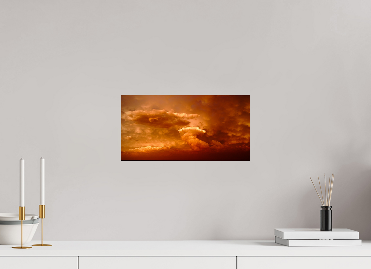 15.6 x 8″, Photo Print On Fuji Crystal DP II Crimson Horizon fine art storm photograph