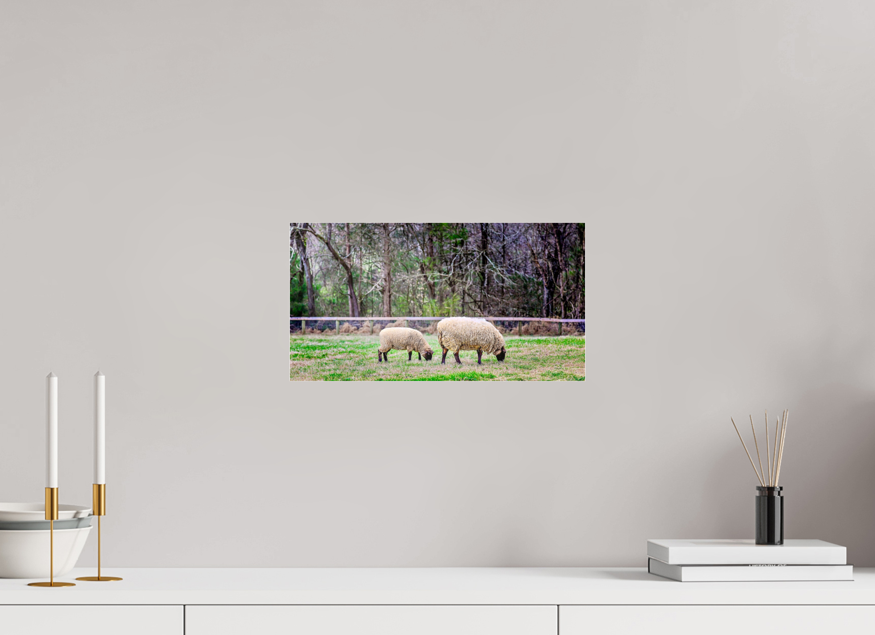 14.9 x 8″, Photo Print Under Acrylic Glass Tranquil Pastures