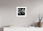 15 x 15″, Changeable Magnetic Frame Midnight Blossoms black and white floral fine art print