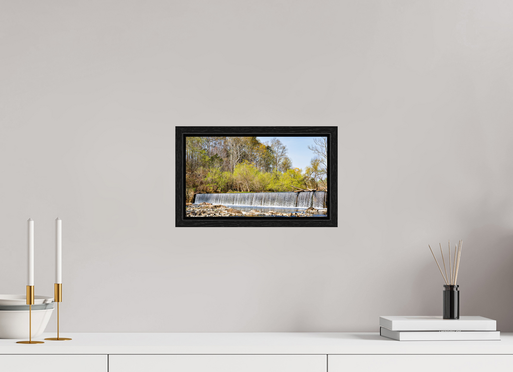 nature's cascade serene river landscape wall art photography