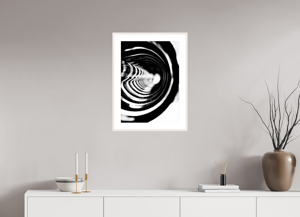 17 x 23.8″, Changeable Magnetic Frame Monochrome Vortex monochrome Vortex fine art print