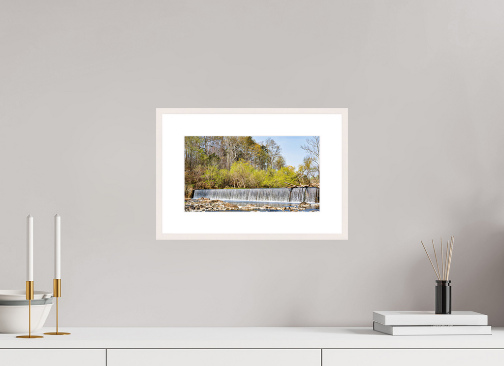 nature's cascade serene river landscape wall art photography