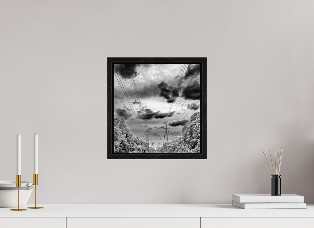 12 x 12.3″, Floater Frame Powers of Contrast black and white fine art print