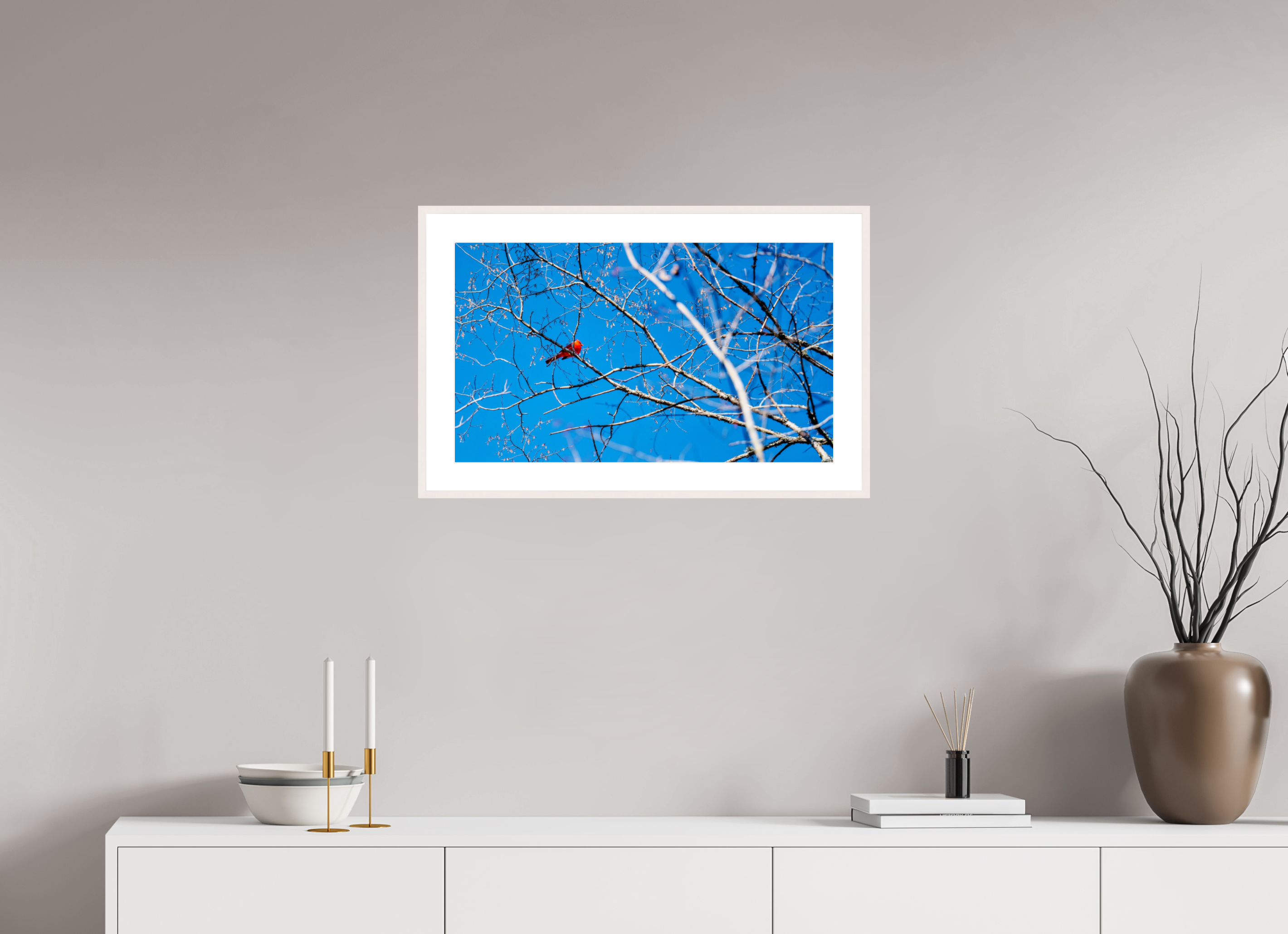 25.6 x 15″, Changeable Magnetic Frame Brilliant Red