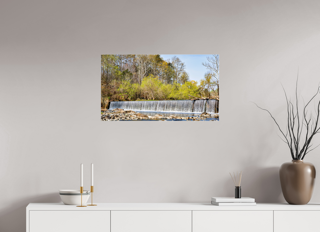 nature's cascade serene river landscape wall art photography