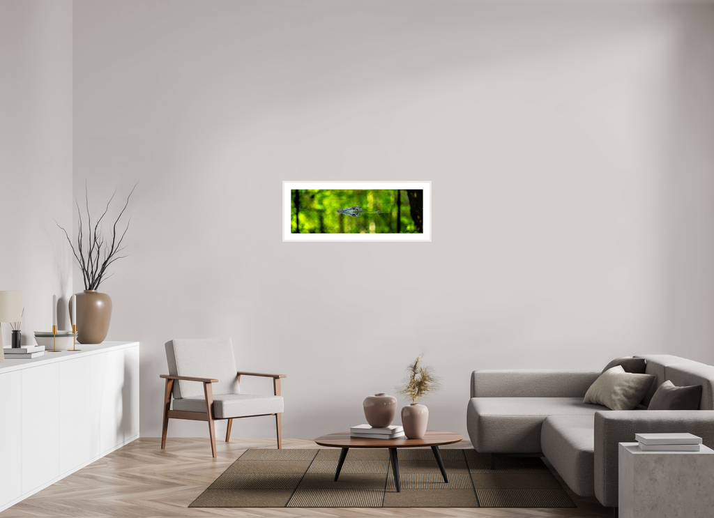38.5 x 13″, Changeable Magnetic Frame Lurking Reflections