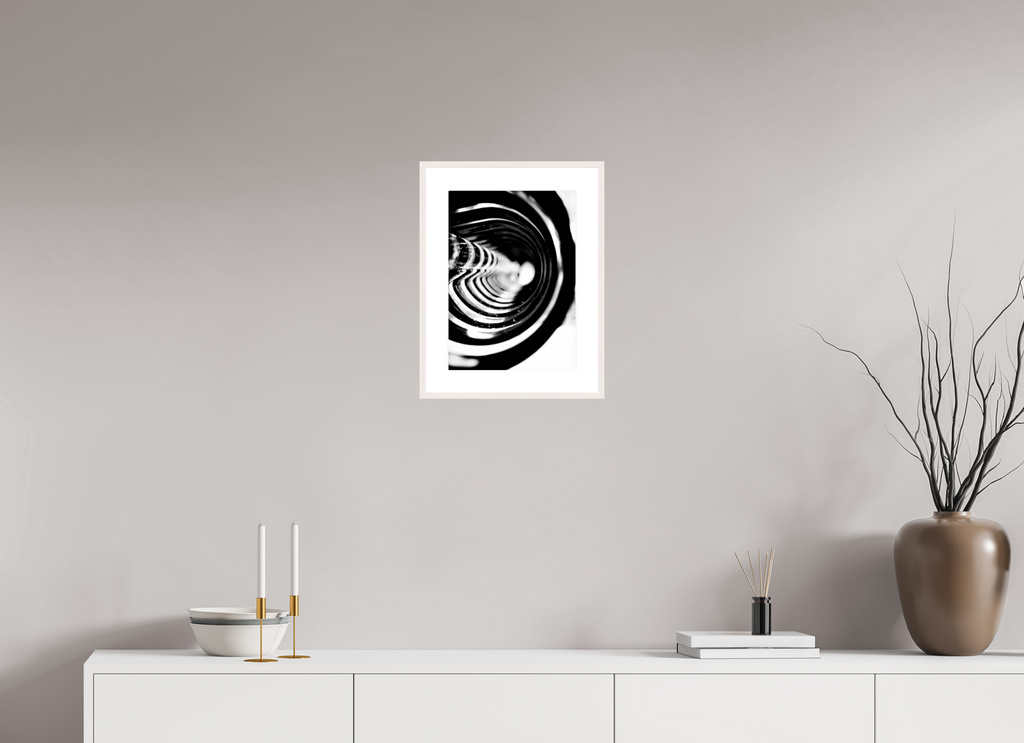 11 x 15.4″, Changeable Magnetic Frame Monochrome Vortex monochrome Vortex fine art print