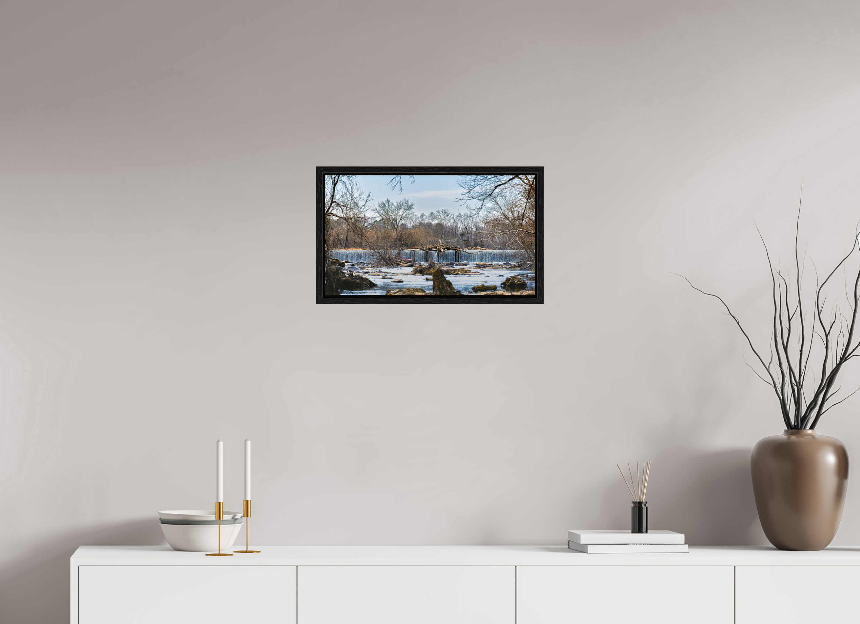 21 x 12″, Floater Frame A Study in Stillness