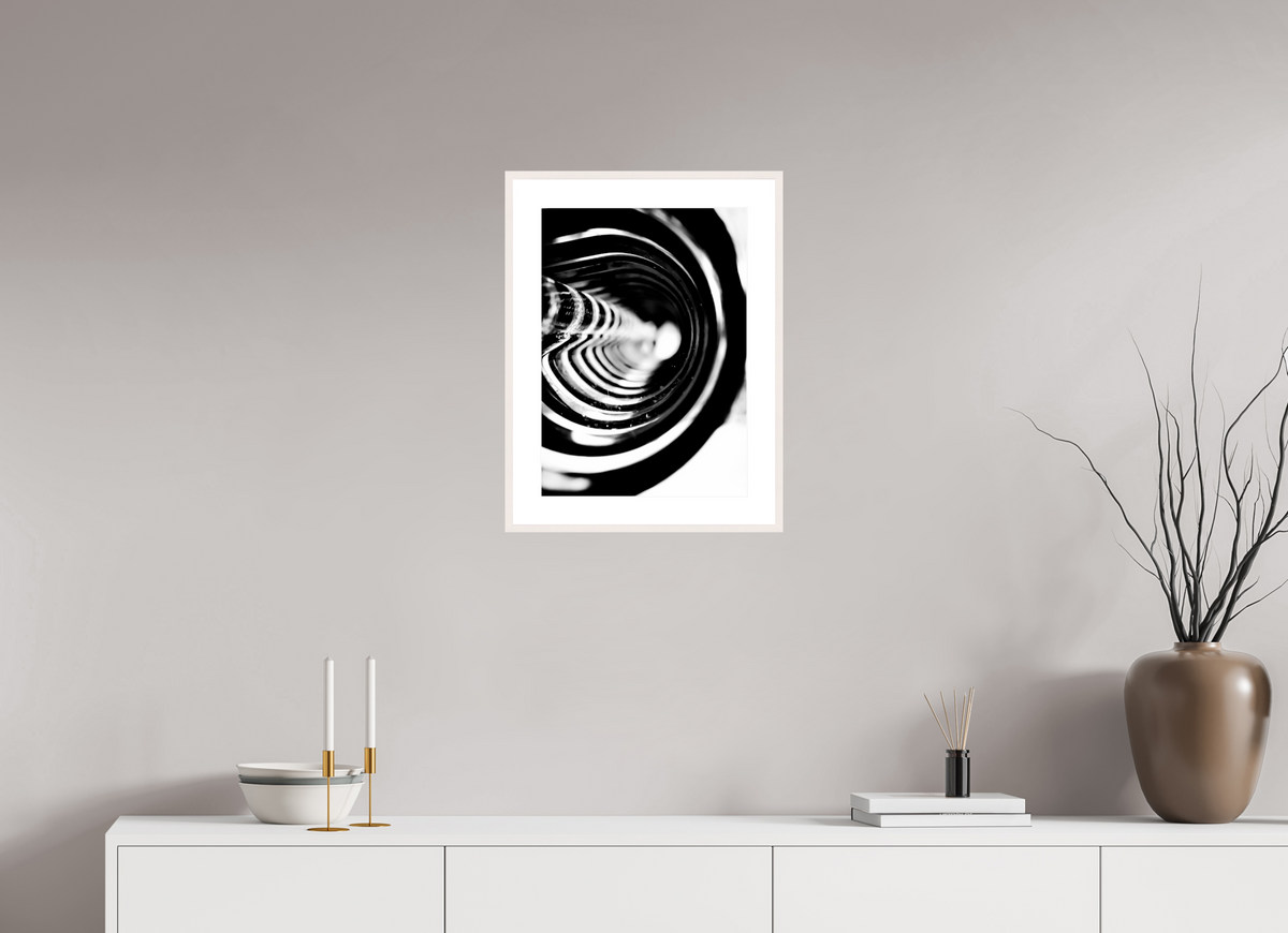 14 x 19.6″, Changeable Magnetic Frame Monochrome Vortex monochrome Vortex fine art print
