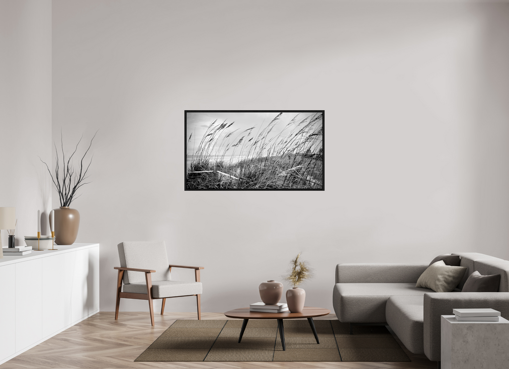 55 x 30.9″, Floater Frame Whispering Sea Oats