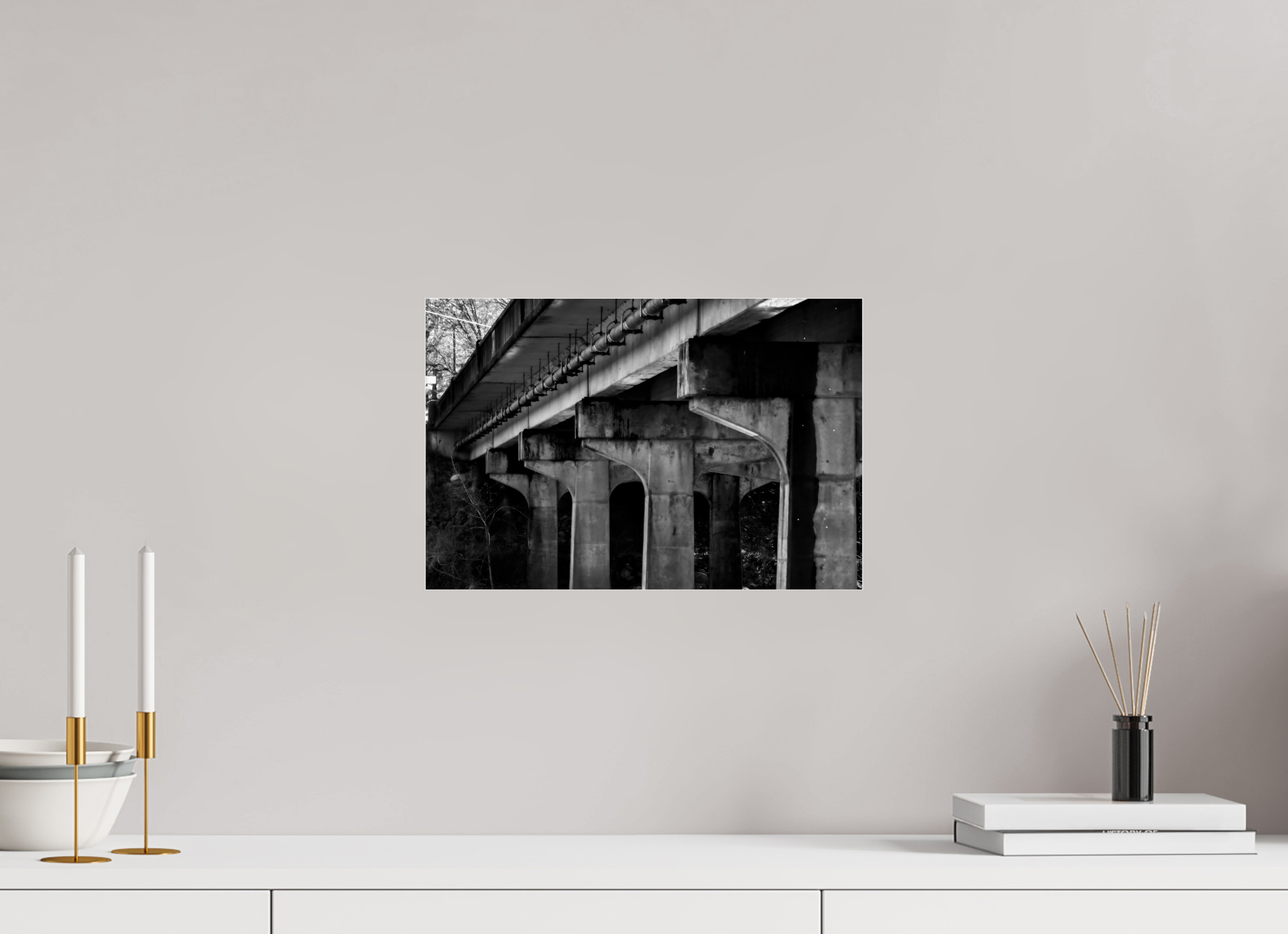 15 x 10″, Photo Print Under Acrylic Glass Shadowed Structure