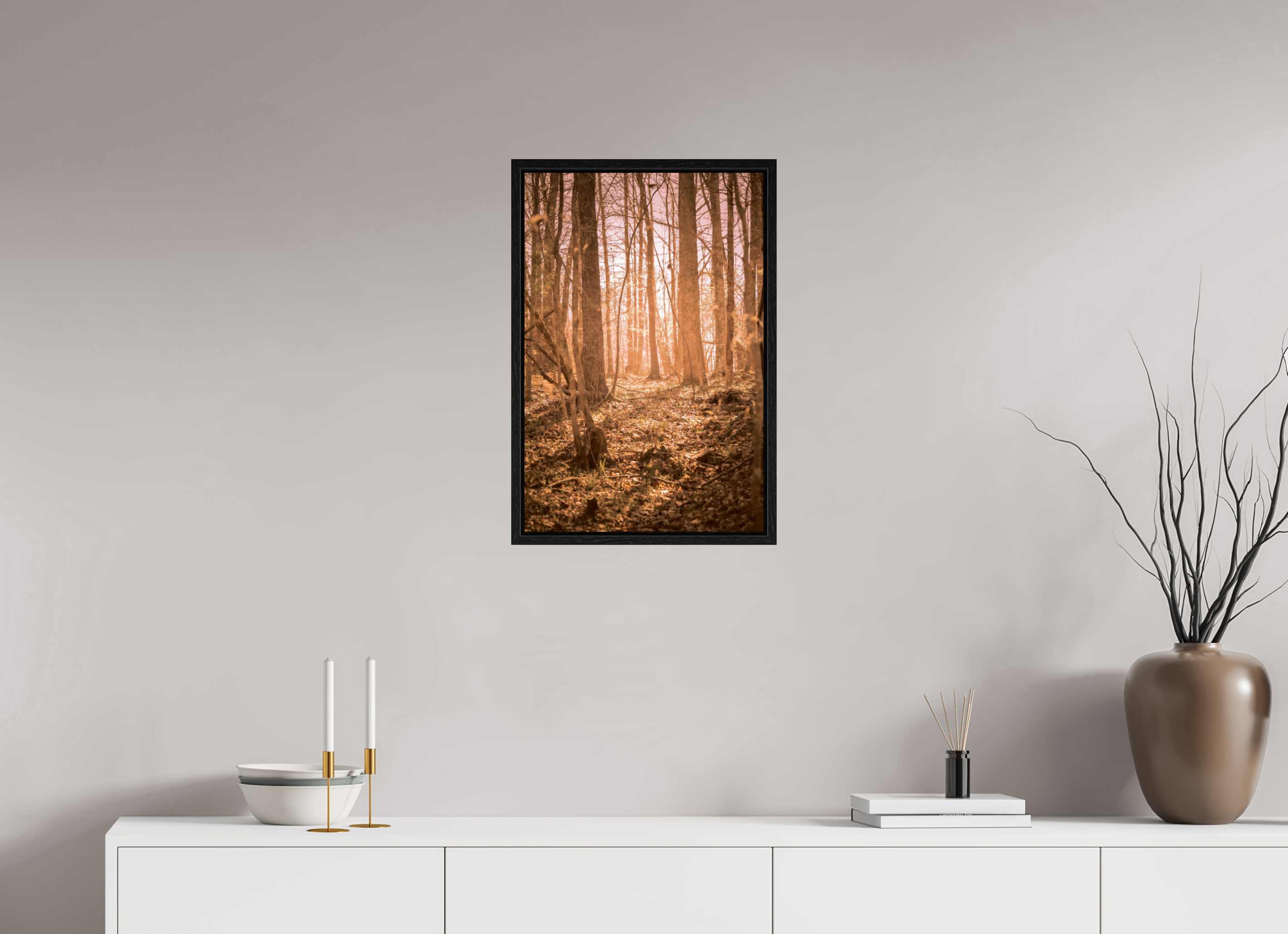 16 x 24″, Floater Frame Golden Solitude