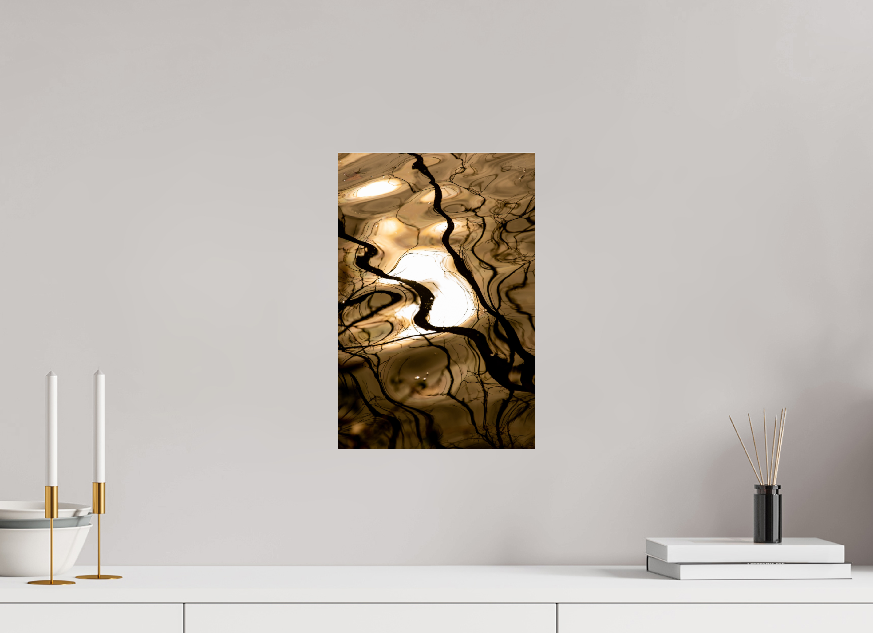 10 x 15″, Photo Print Under Acrylic Glass Liquid Gold
