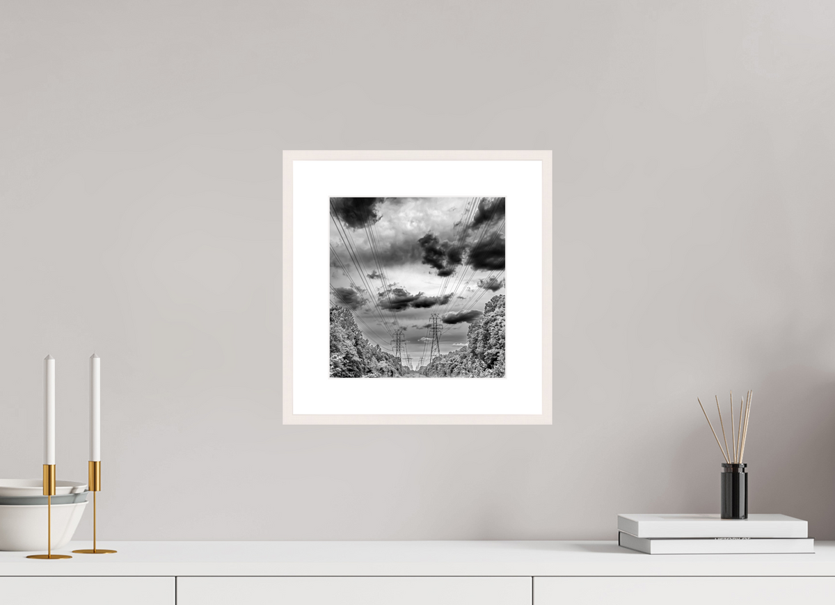 9.5 x 9.8″, Changeable Magnetic Frame Powers of Contrastblack and white fine art print