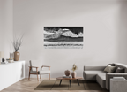 64 x 36″, Photo Print Under Acrylic Glass Monochrome Swell
