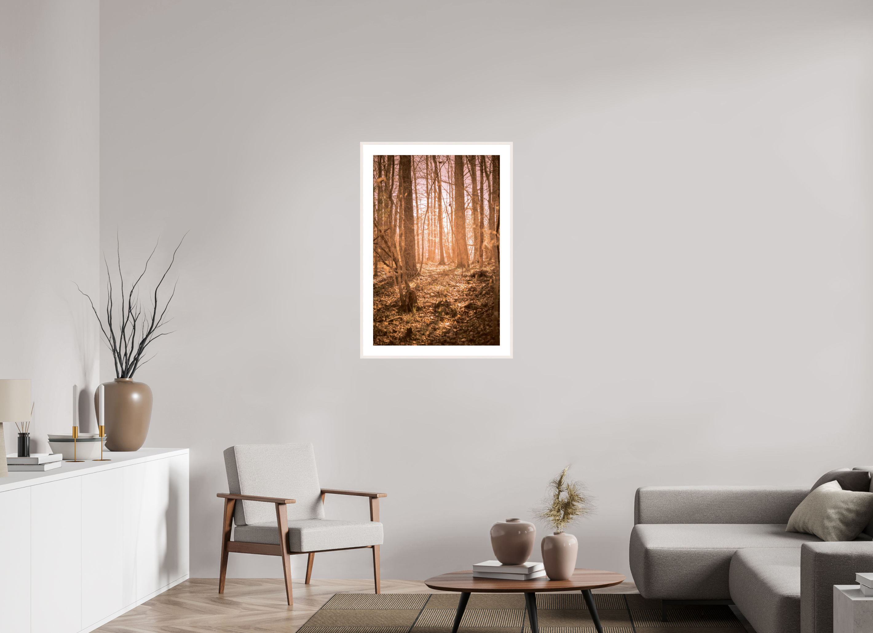 24 x 36″, Changeable Magnetic Frame Golden Solitude