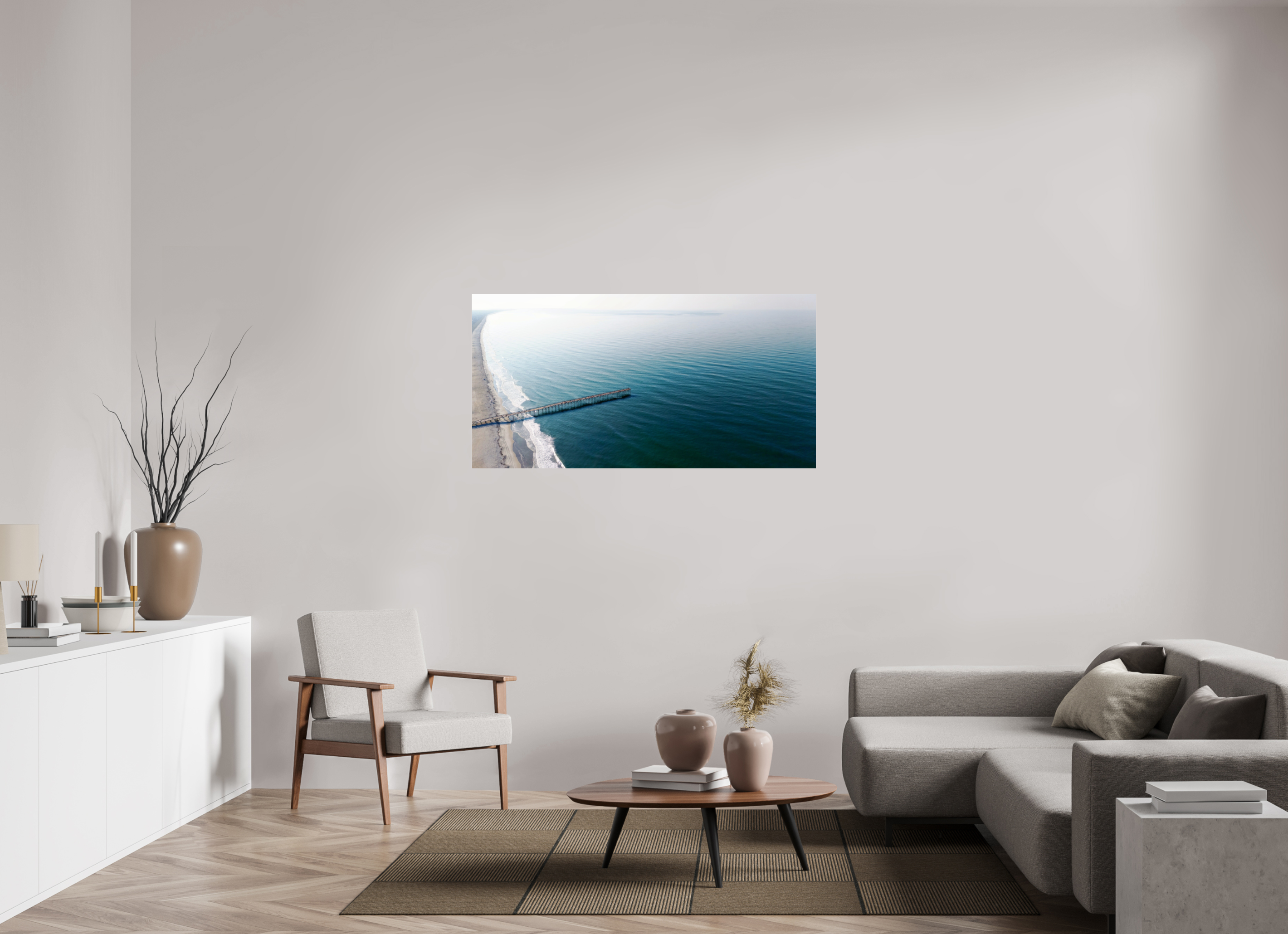 55.2 x 28″, Photo Print Under Acrylic Glass Ocean Serenity
