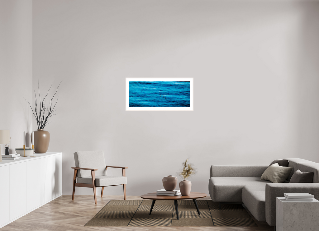 39.4 x 17″, Changeable Magnetic Frame Ocean Whispers minimalist ocean photography print