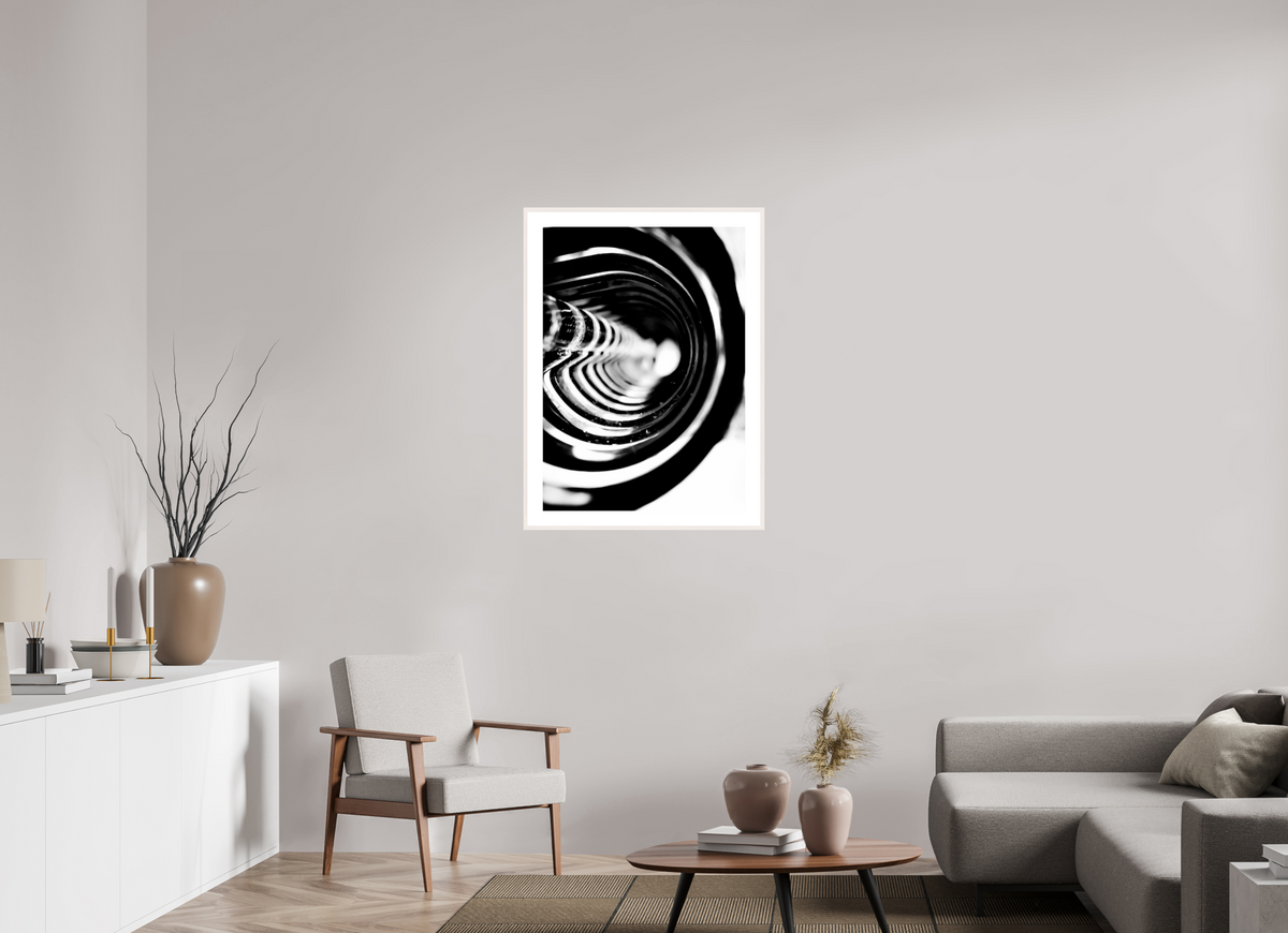 26 x 36.4″, Changeable Magnetic Frame Monochrome Vortex monochrome Vortex fine art print