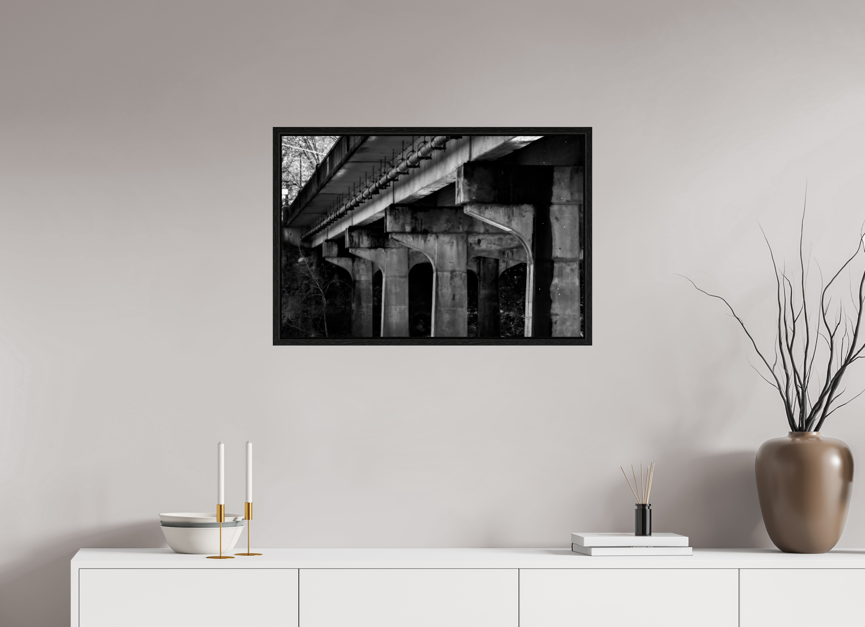 30 x 20″, Floater Frame Shadowed Structure