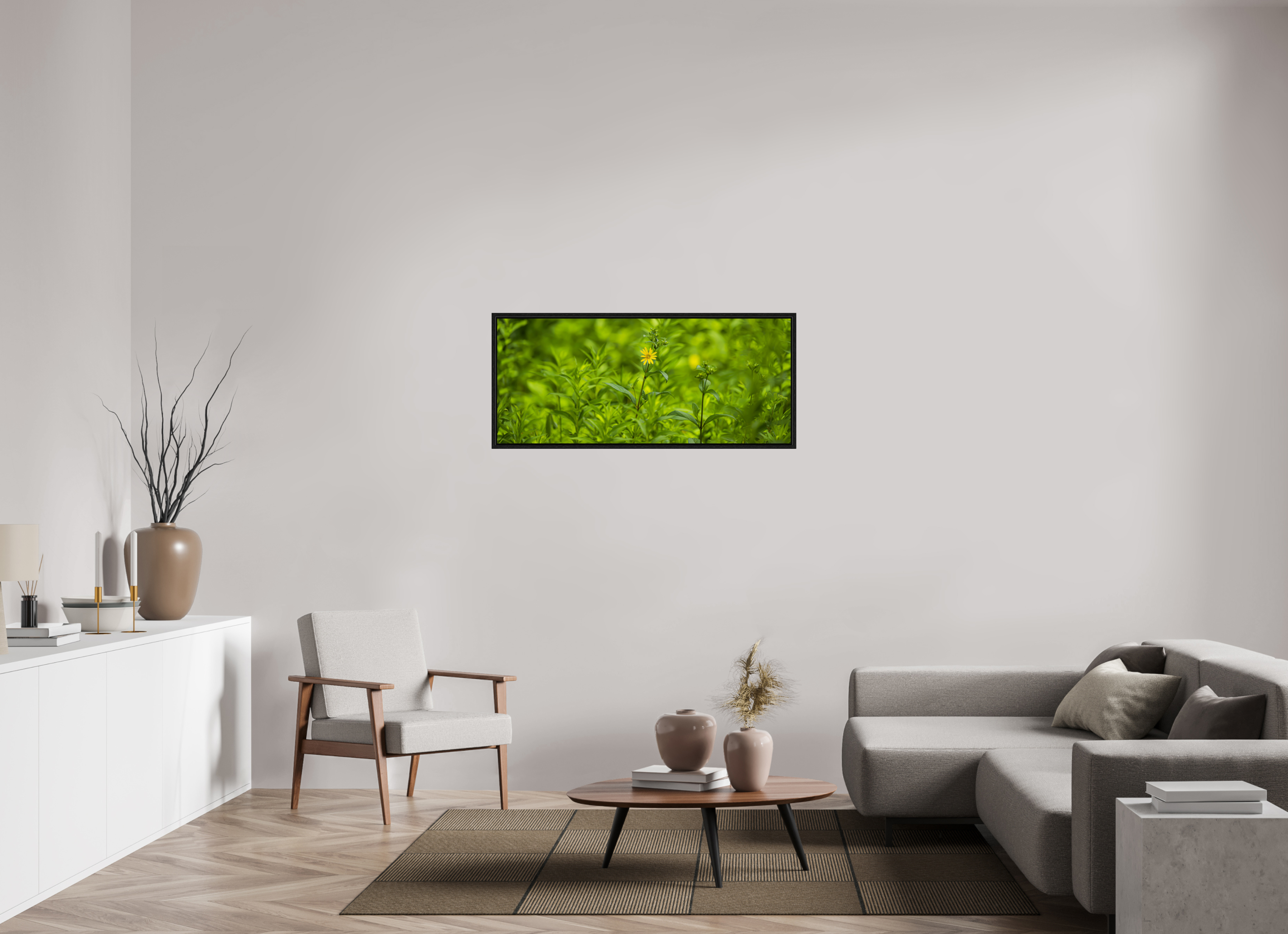 47 x 20″, Floater Frame Lonely Bloom
