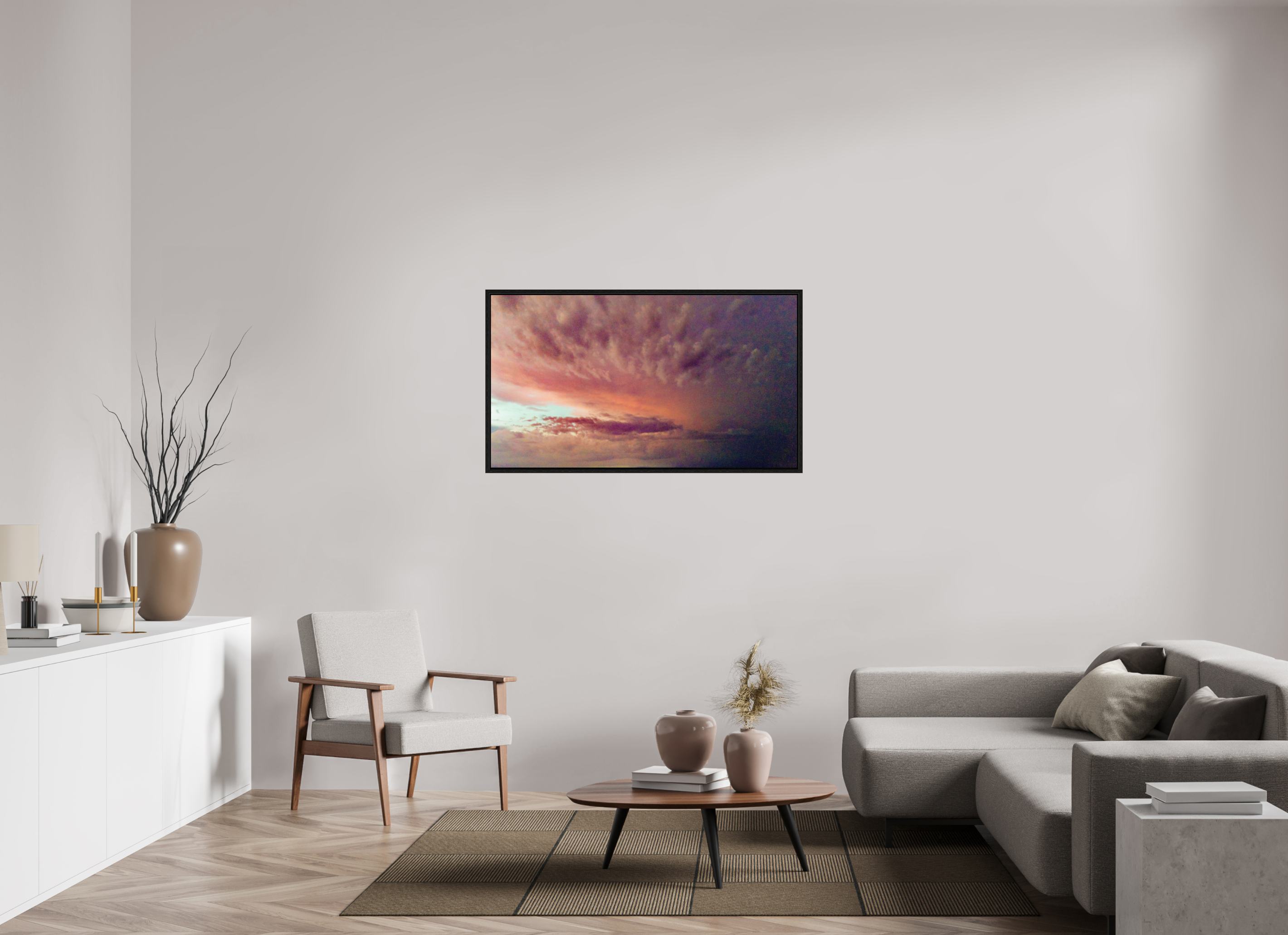 49 x 27.6″, Floater Frame July Horizon