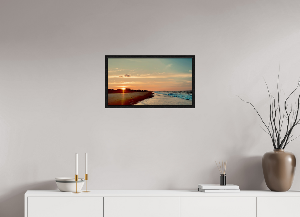 24 x 13.5″, Floater Frame Golden Hour Glow