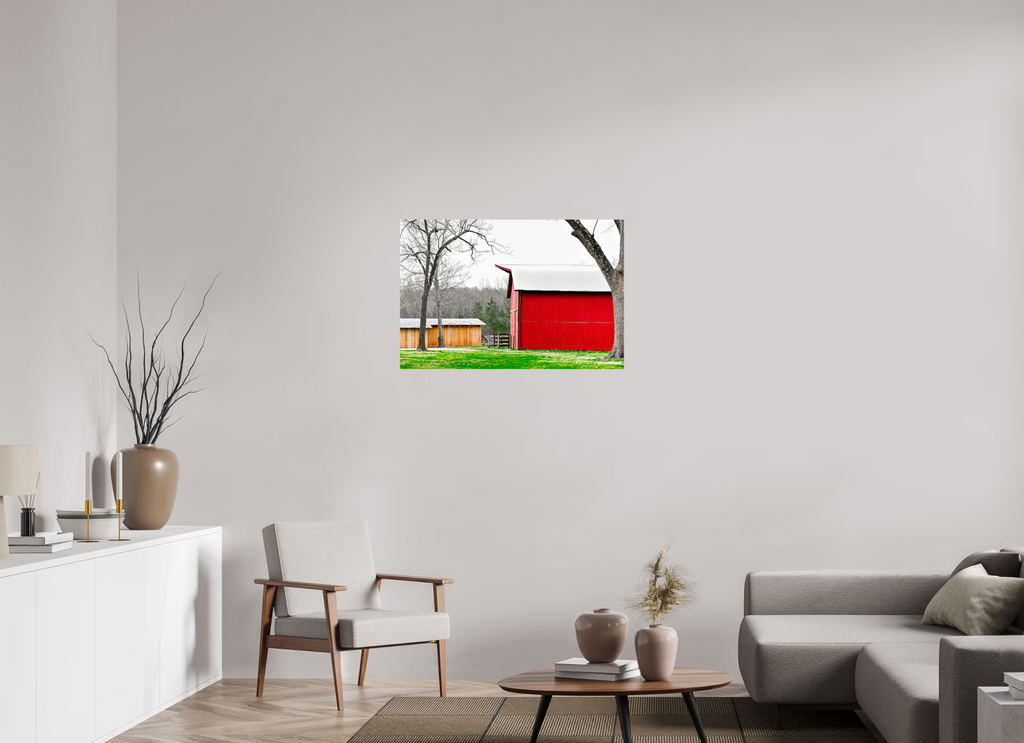 A Countryside Print Serene Rustic Landscape Wall Art