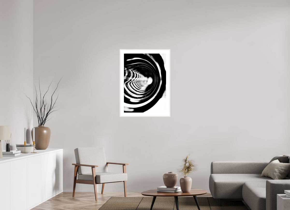 24 x 33.6″, Changeable Magnetic Frame Monochrome Vortex monochrome Vortex fine art print