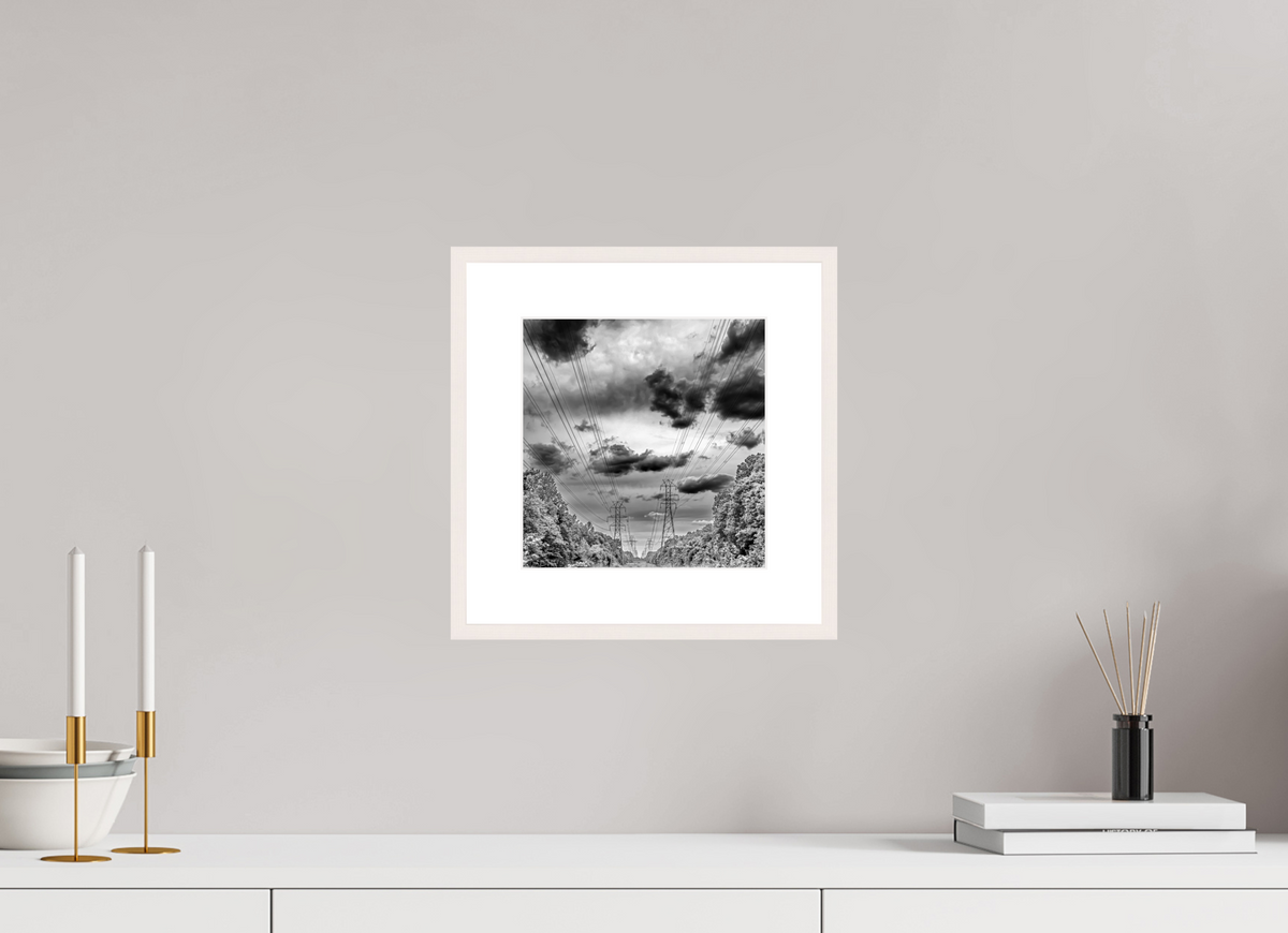 8.5 x 8.7″, Changeable Magnetic Frame Powers of Contrastblack and white fine art print