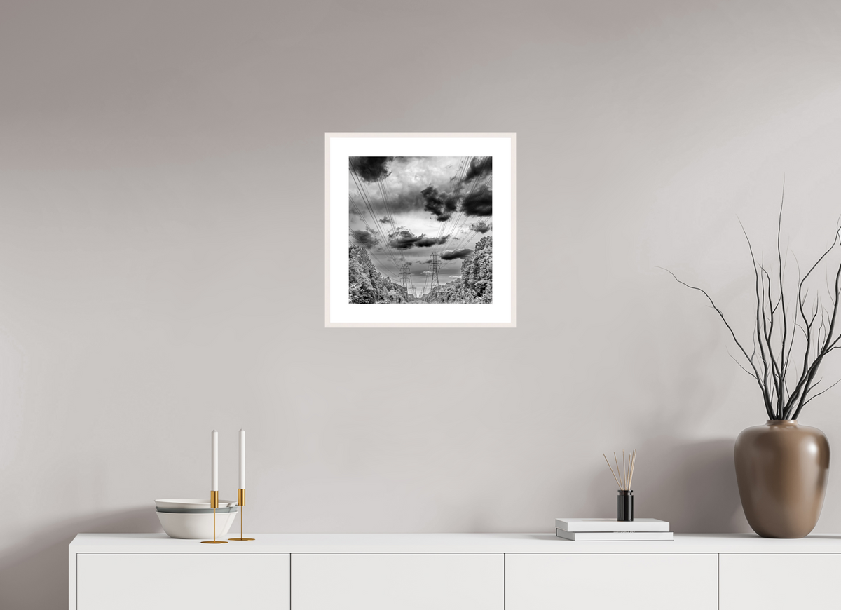 15 x 15.4″, Changeable Magnetic Frame Powers of Contrast black and white fine art print