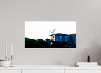 23.1 x 12″, Photo Print On Fuji Crystal DP II White Egret Flying Over Coastal Beach House