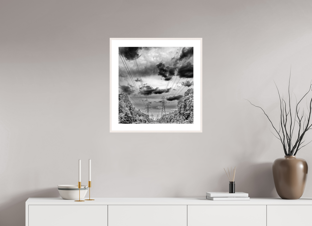 21 x 21.6″, Changeable Magnetic Frame Powers of Contrast black and white fine art print