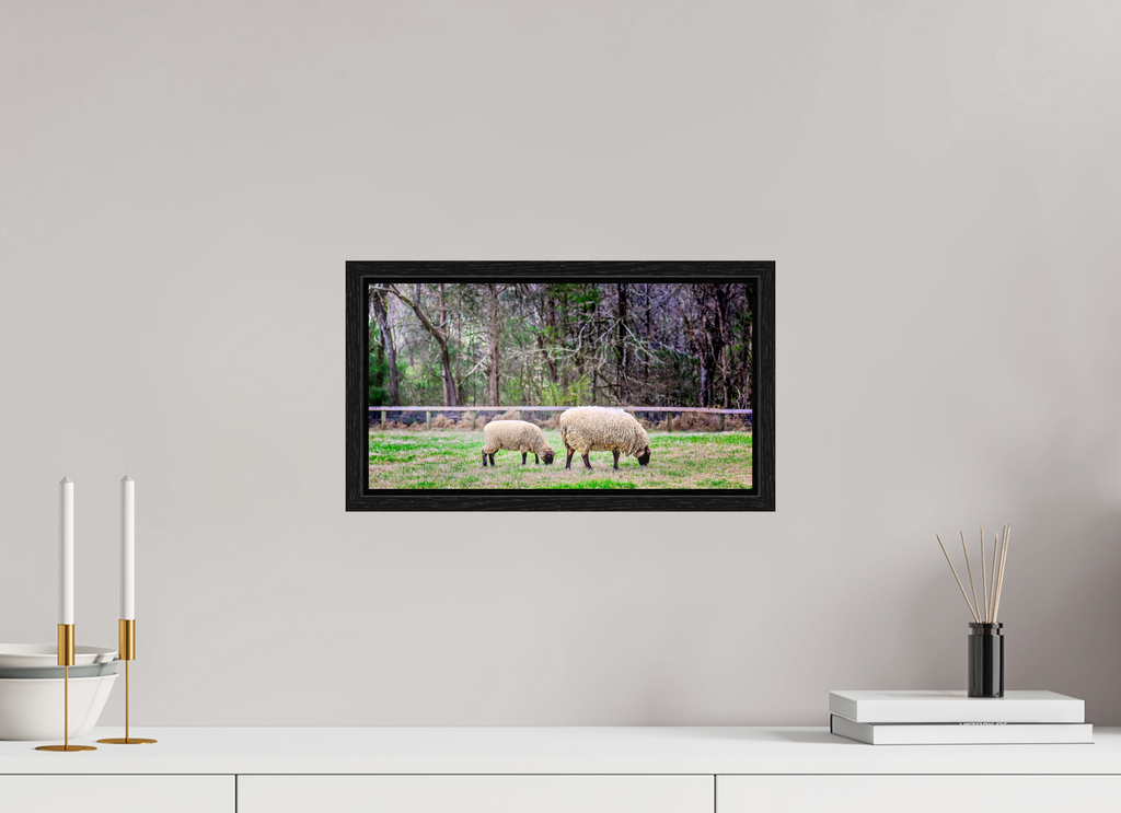 14.9 x 8″, Floater Frame Tranquil Pastures