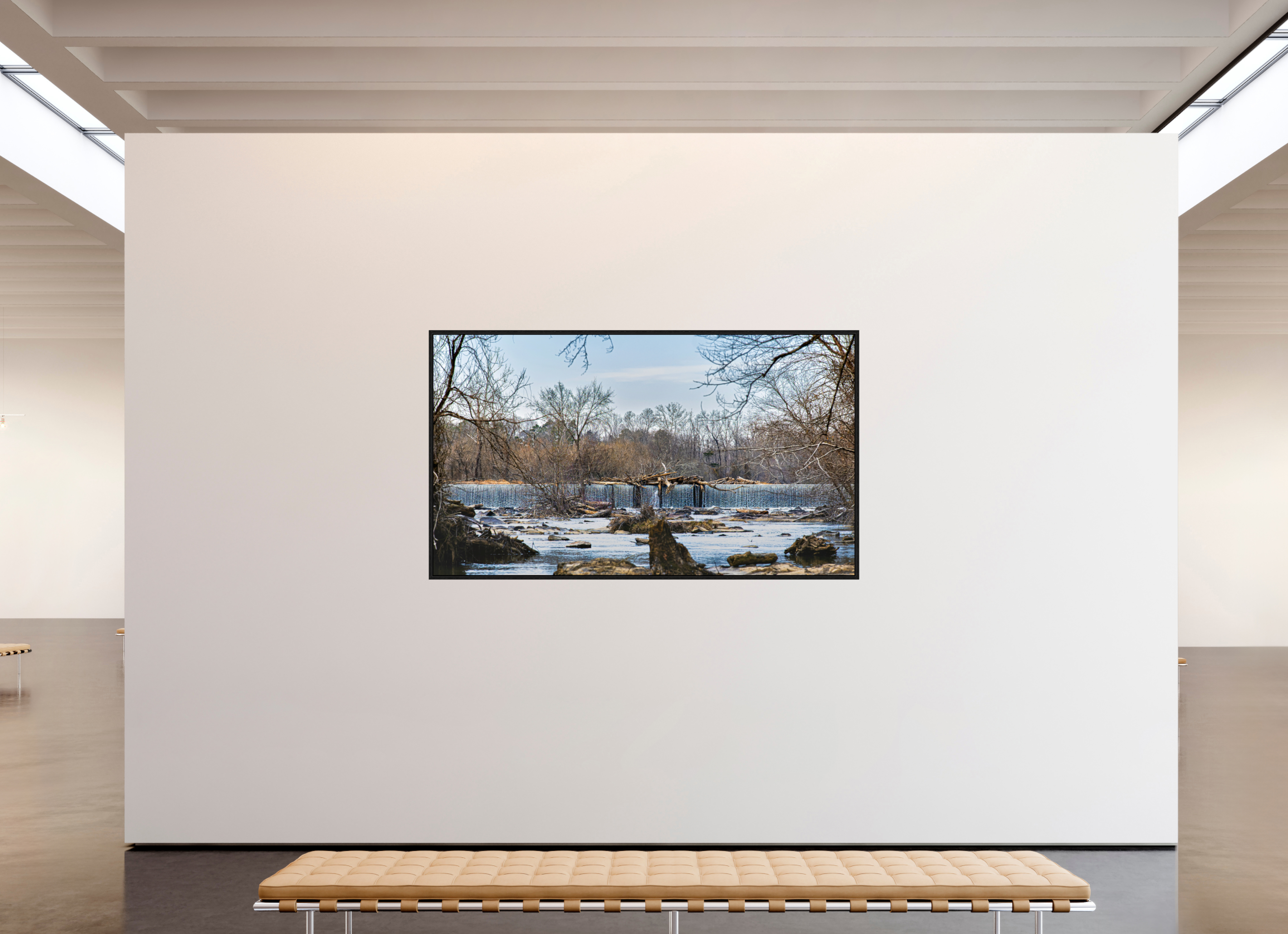 82.4 x 47″, Floater Frame A Study in Stillness