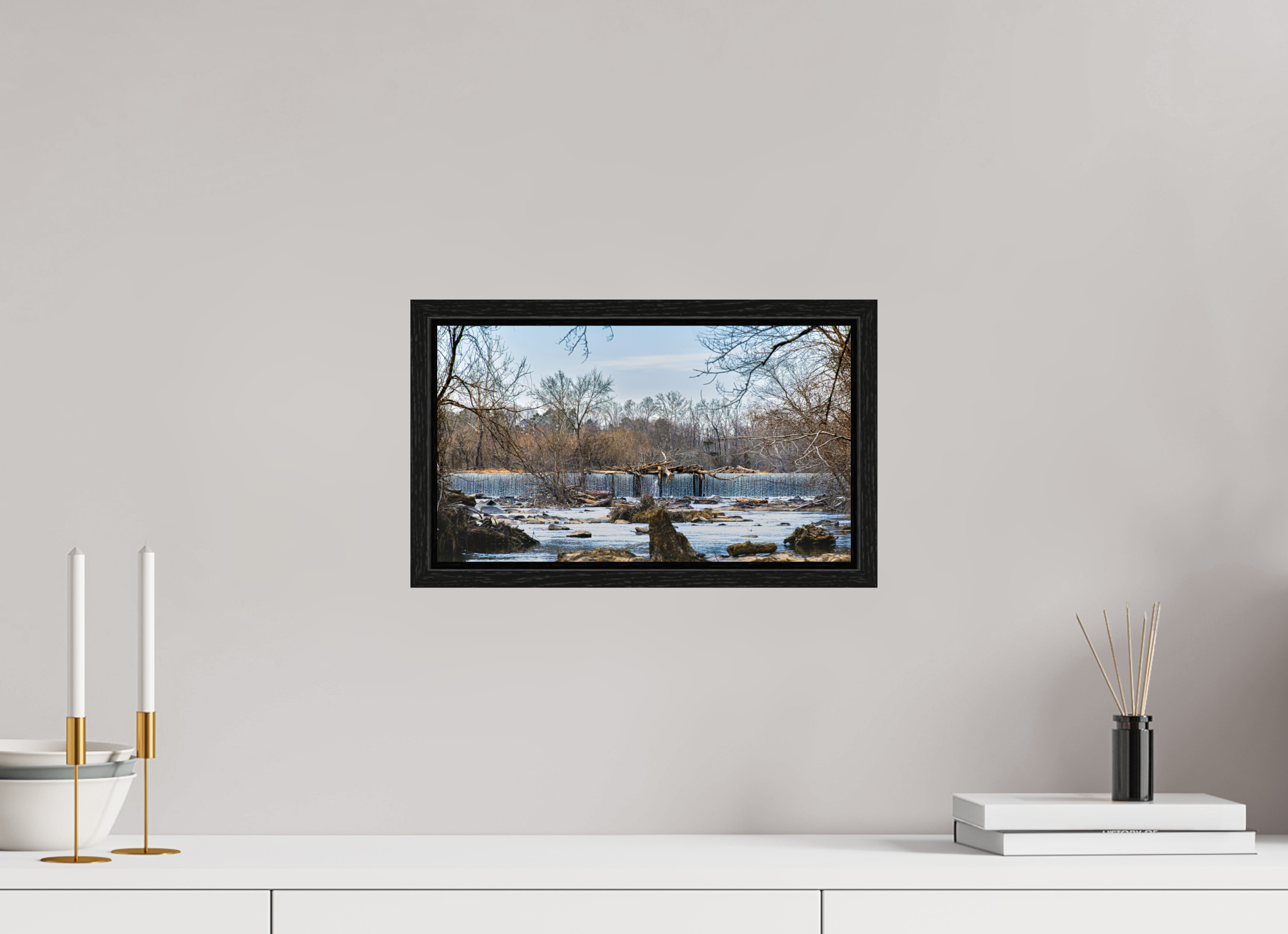 14 x 8″, Floater Frame A Study in Stillness