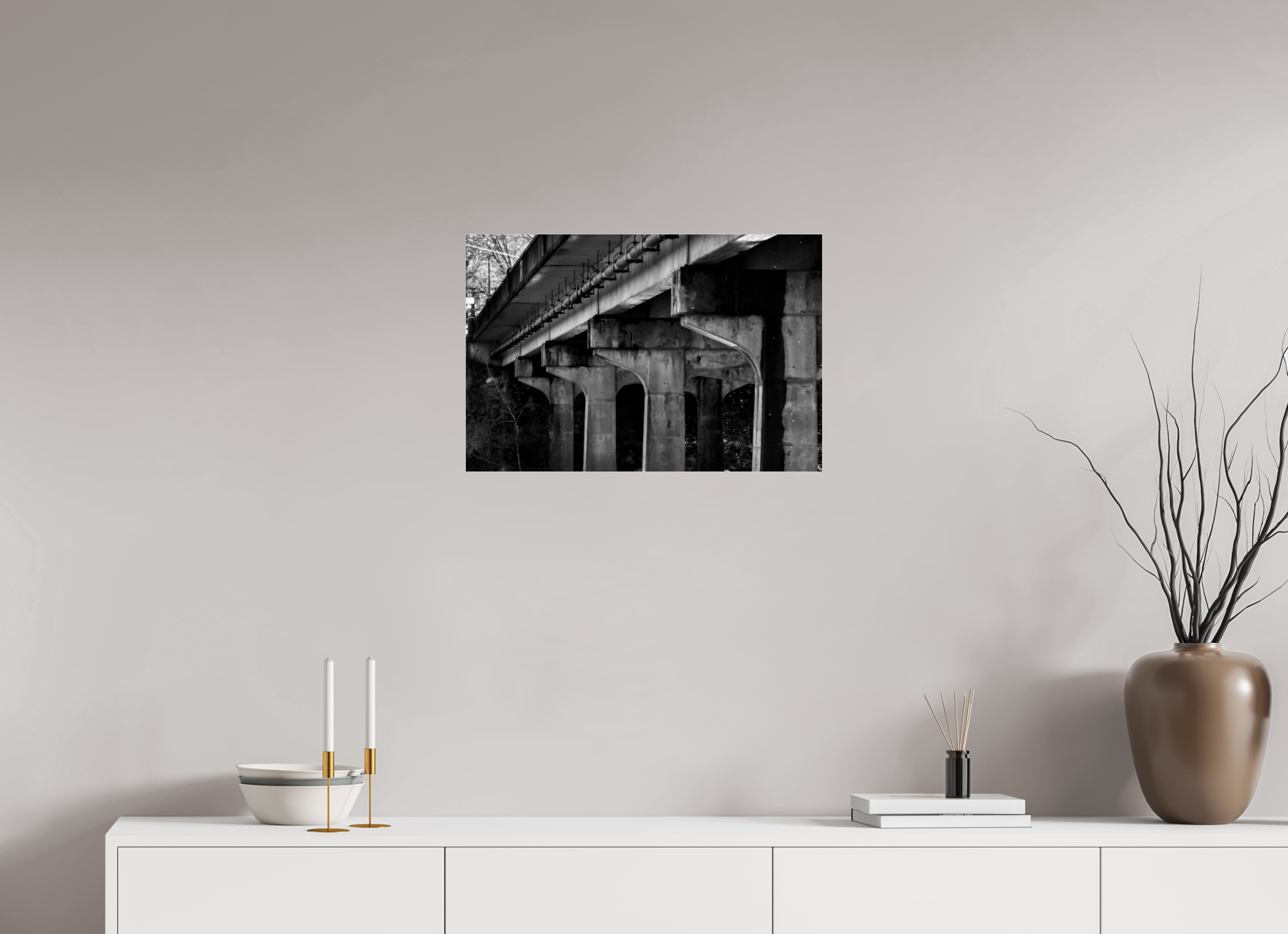 24 x 16″, Photo Print Under Acrylic Glass Shadowed Structure