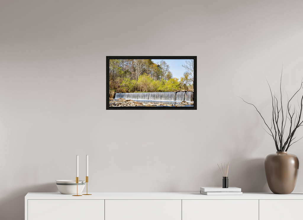 nature's cascade serene river landscape wall art photography
