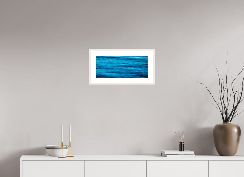 18.5 x 8″, Changeable Magnetic Frame Ocean Whispers minimalist ocean photography print