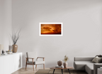 33 x 17″, Changeable Magnetic Frame Crimson Horizon fine art storm photograph
