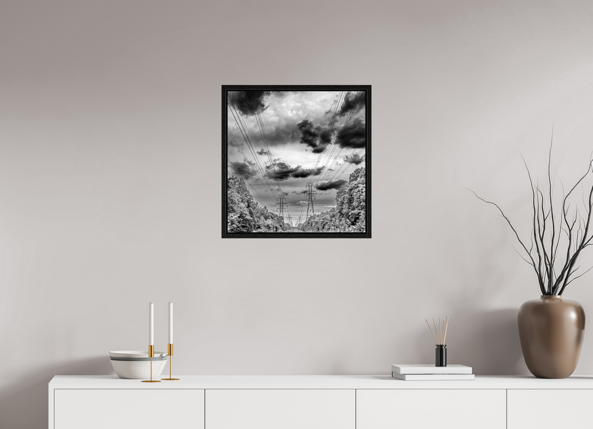 20 x 20.6″, Floater Frame Powers of Contrast black and white fine art print