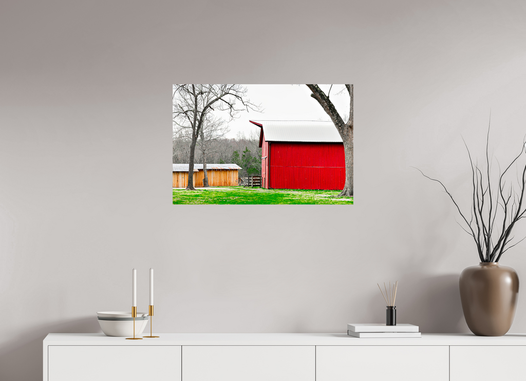 A Countryside Print Serene Rustic Landscape Wall Art