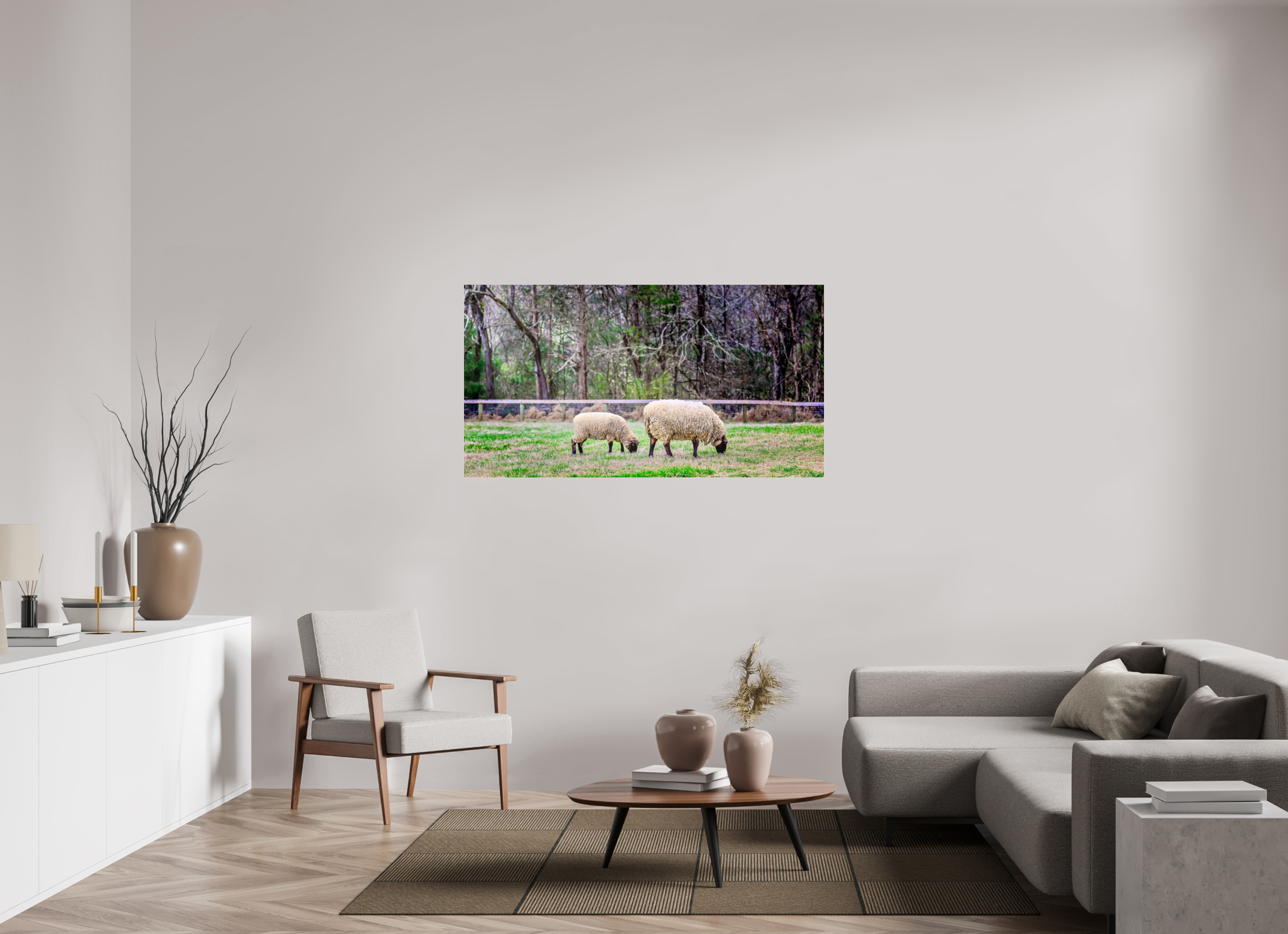 57.8 x 31″, Photo Print Under Acrylic Glass Tranquil Pastures