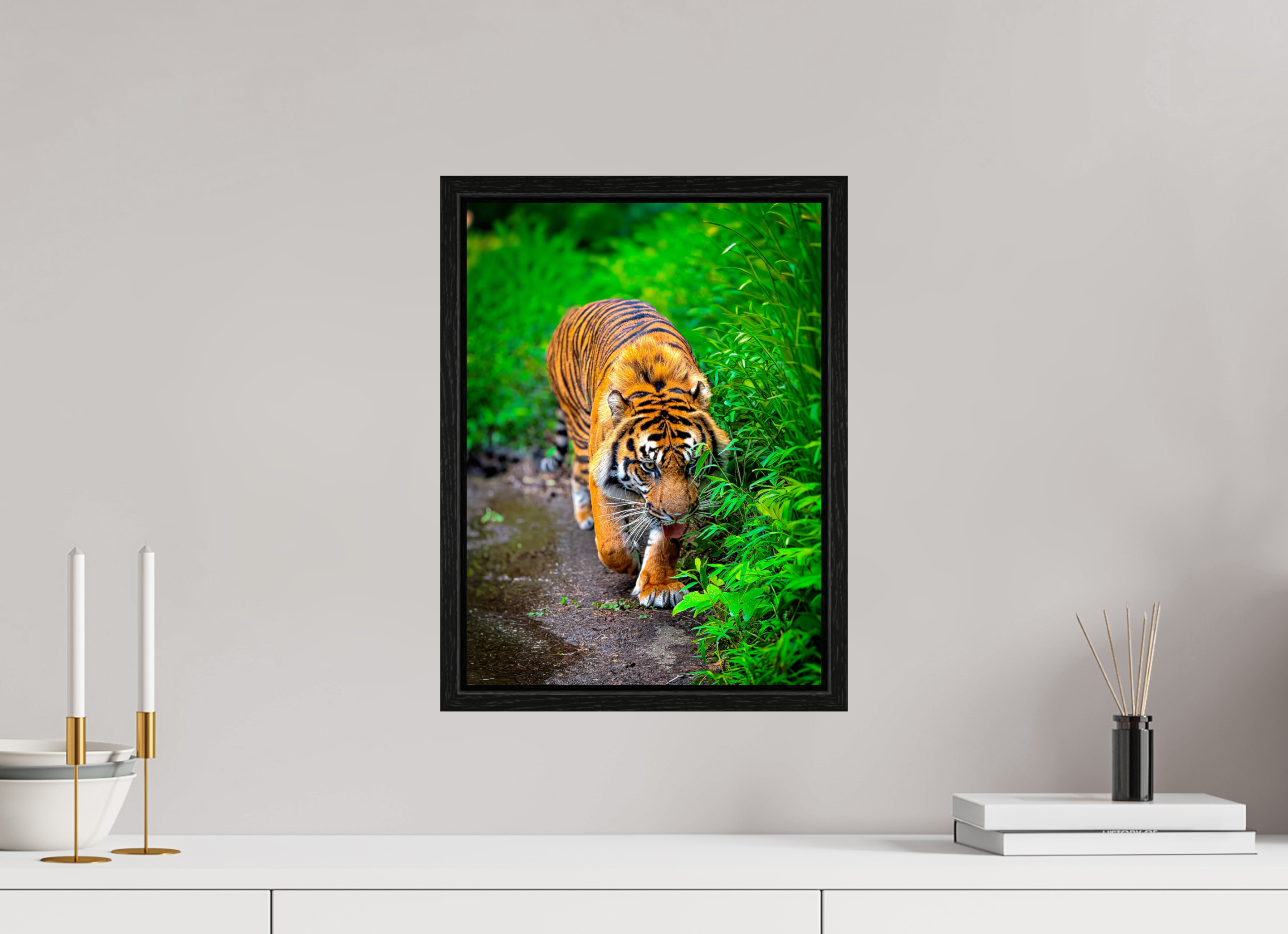 12 x 16.3″, Floater Frame On the Prowl