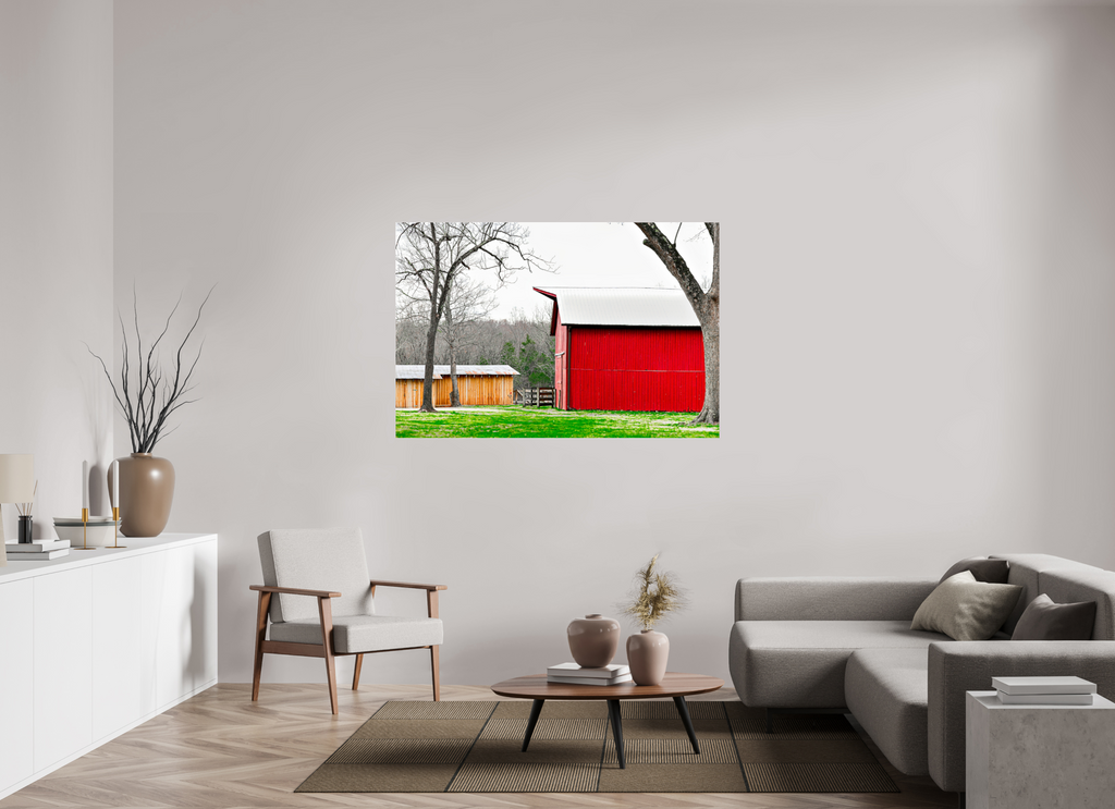 A Countryside Print Serene Rustic Landscape Wall Art
