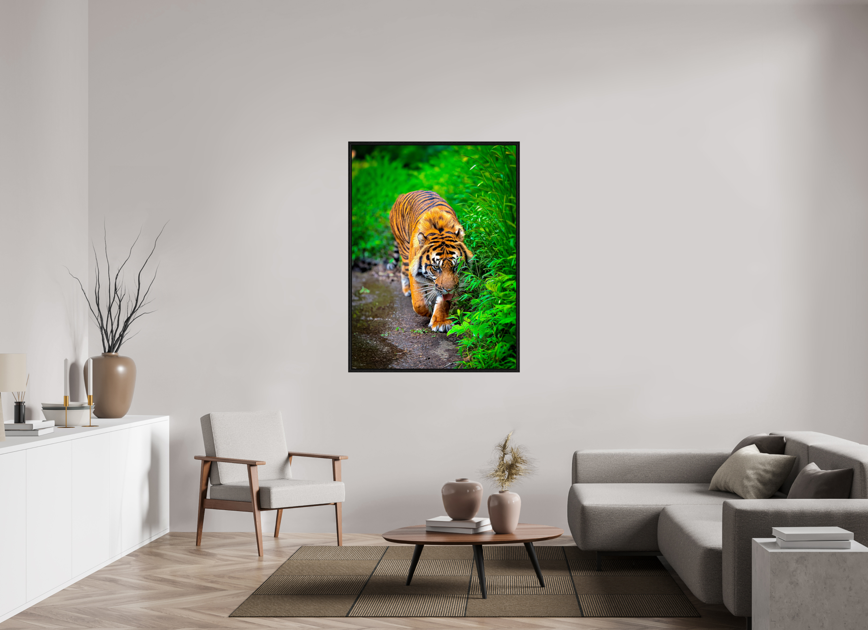 39 x 53″, Floater Frame On the Prowl