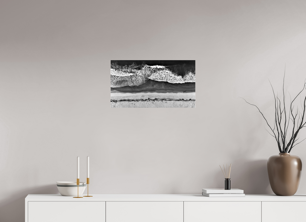 24 x 13.5″, Photo Print Under Acrylic Glass Monochrome Swell