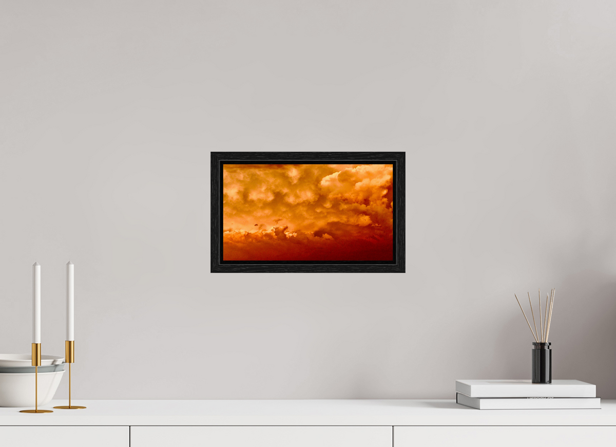 12 x 6.8″, Floater Frame Golden Inferno golden inferno fine art photograph