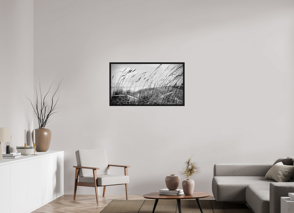 40 x 22.5″, Floater Frame Whispering Sea Oats