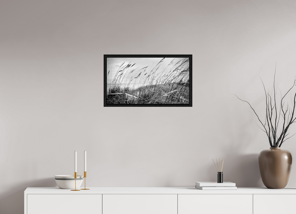 24 x 13.5″, Floater Frame Whispering Sea Oats